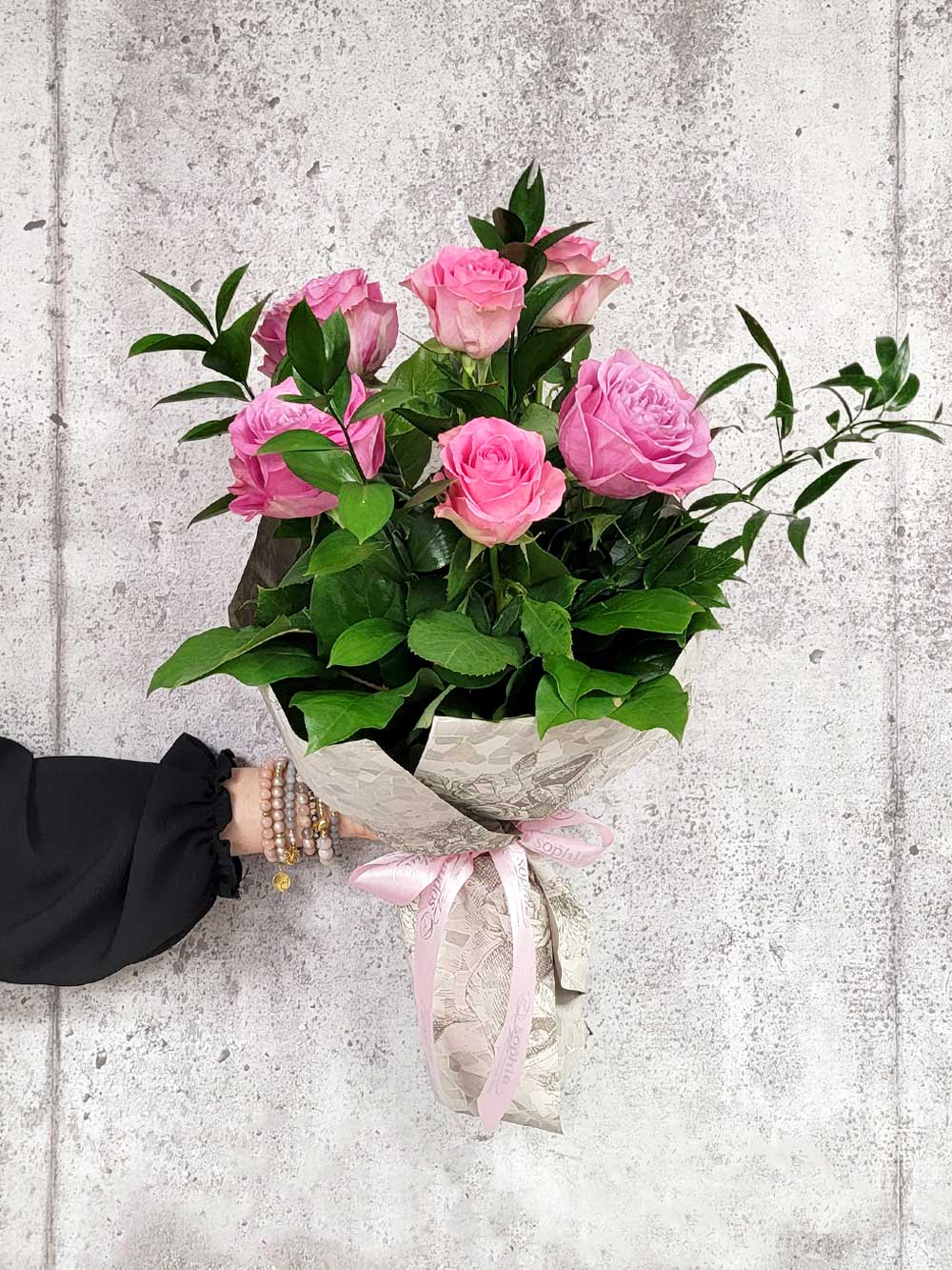 bouquet st-valentin 6 roses roses