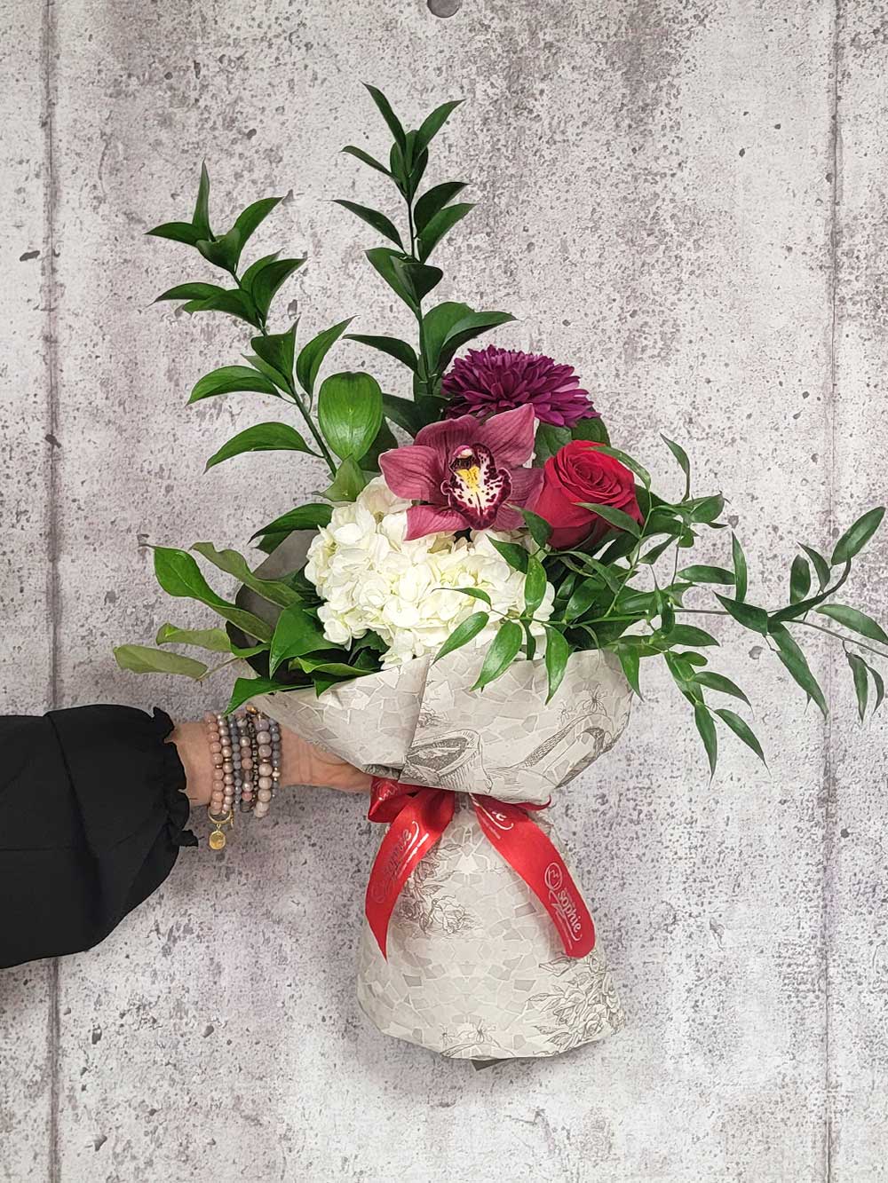 bouquets orchidee rose