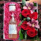 boite cadeau fleurs rouges et roses, produits pivoines