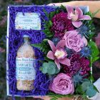 boite fleurs mauves dot & lil - savon et sel bain boite fleurs mauves dot & lil - savon et sel bain