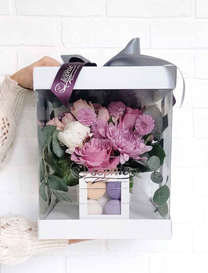 la douceur sophistiquée﹒boîte saisonnière estivale mauve