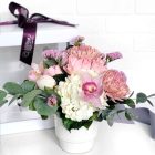 bouquet de fleurs roses, bouquet de fleurs estivales