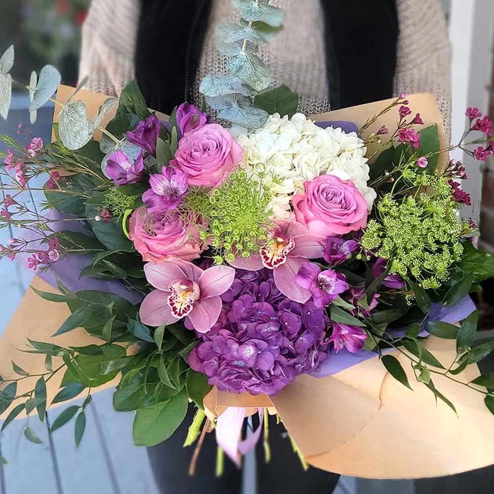 bouquet mauve blanc bouquet mauve blanc