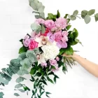 bouquet fleurs lilas rose