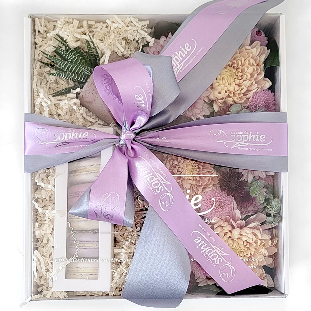 boite fleurs macarons plante