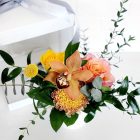 ambree sophistiquee boite fleurs