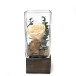 Arrangement rose éternelle ivoire