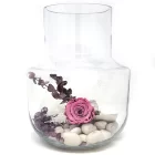 arrangement rose eternelle rose mauve