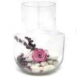 arrangement rose eternelle rose mauve