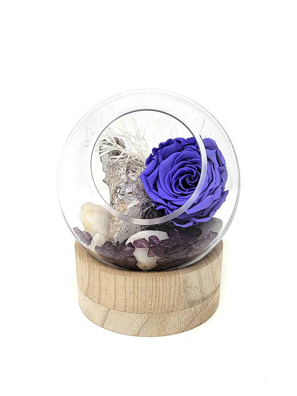arrangement rose eternelle violette