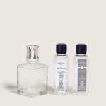 ensemble lampe berger verre transparent · maison berger