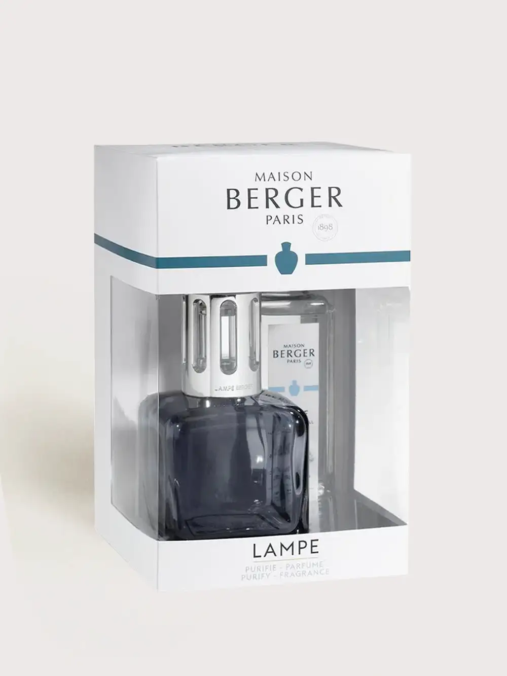 lampe berger verre noir transparent · maison berger