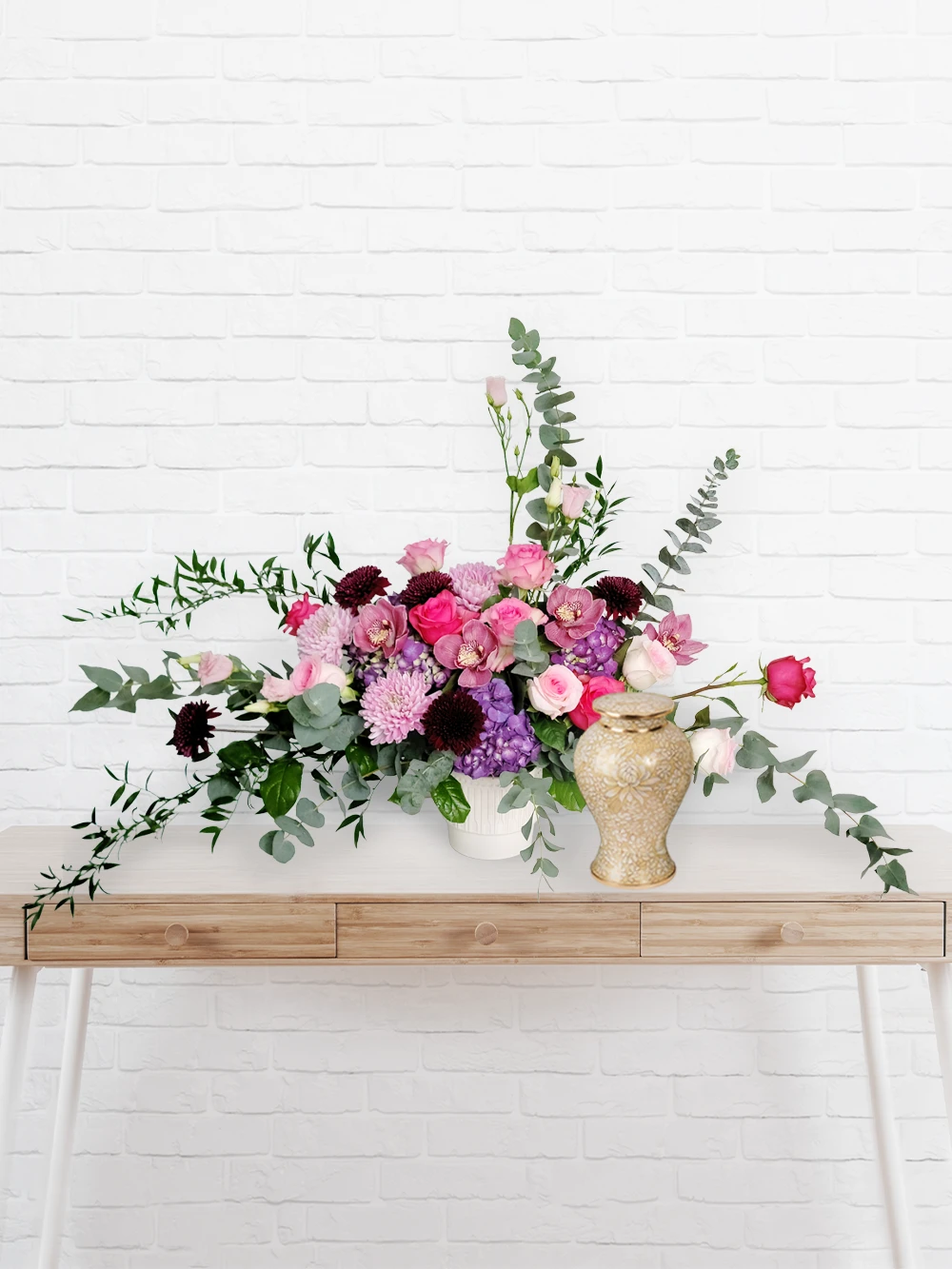 Arrangement funéraire - Le Solstice - Fleuriste Au Coin de Sophie