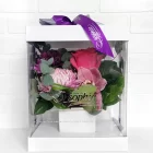 Boîte à fleurs - Boîte sophistiquée La Prunelle - Fleuriste Au Coin de Sophie Boisbriand & St-Eustache