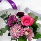 Boîte à fleurs - Boîte sophistiquée La Prunelle - Fleuriste Au Coin de Sophie Boisbriand & St-Eustache