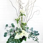 arrangement funeraire blanc