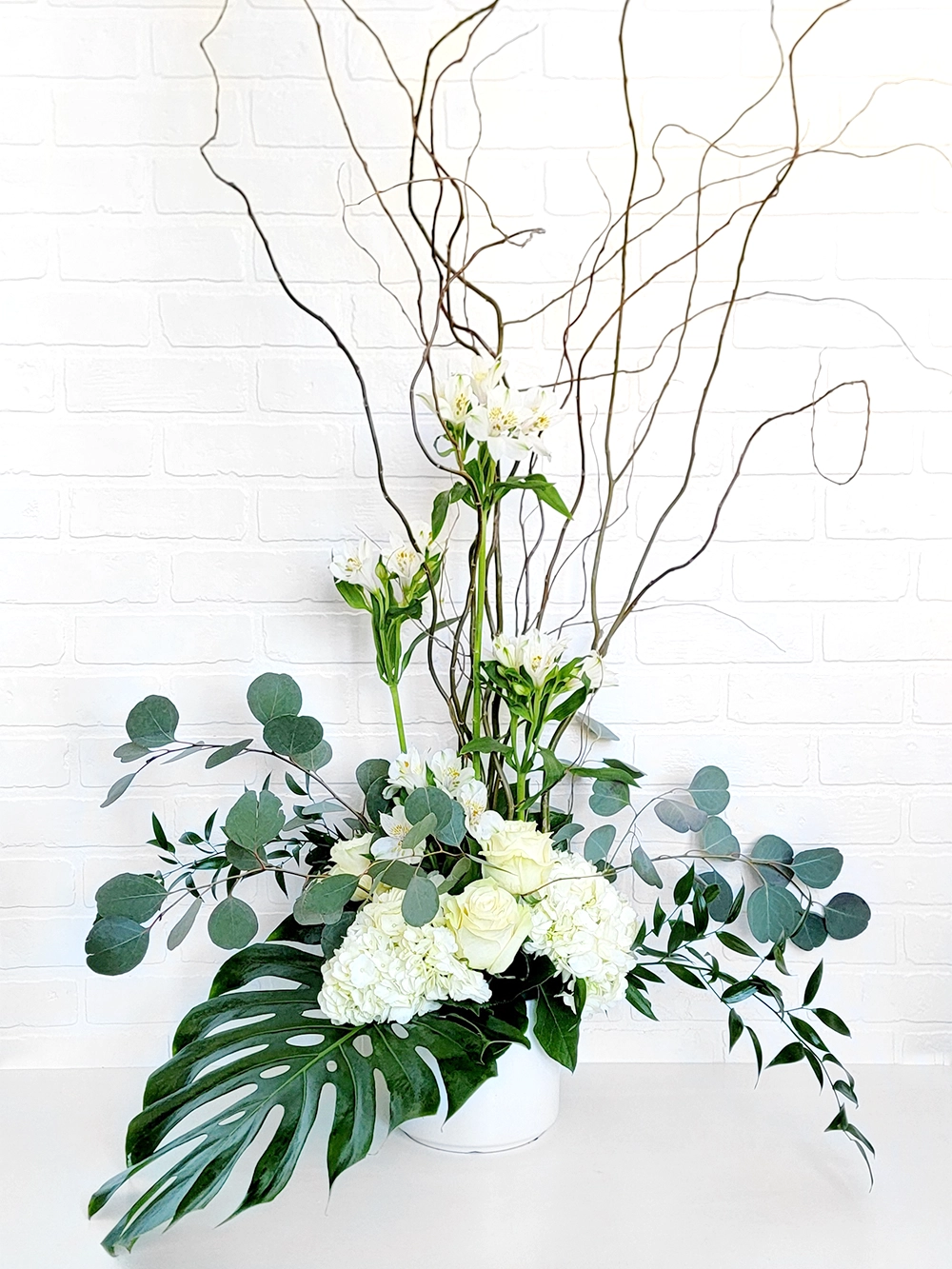arrangement funeraire blanc